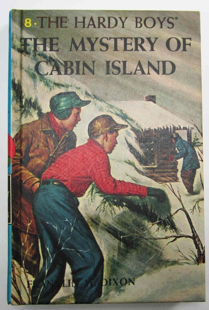 Hardy Boys Mystery Of Cabin Island Hardcover Book #8 1979 Vintage Cameo Endpaper