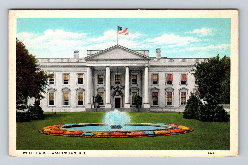 Washington DC-White House Vintage Postcard