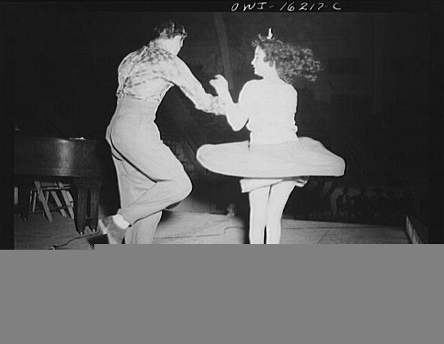 Photo:Detroit Michigan 1940s Jitterbug Dance Entertainment Scrap Show