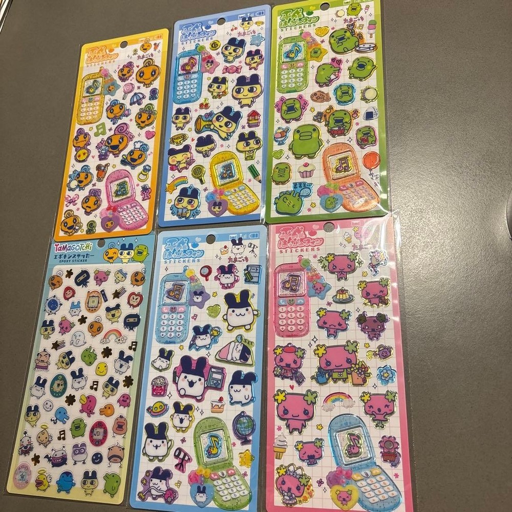 Tamagotchi Heisei Happy Phone Seal Epoxy Sticker #d90d17