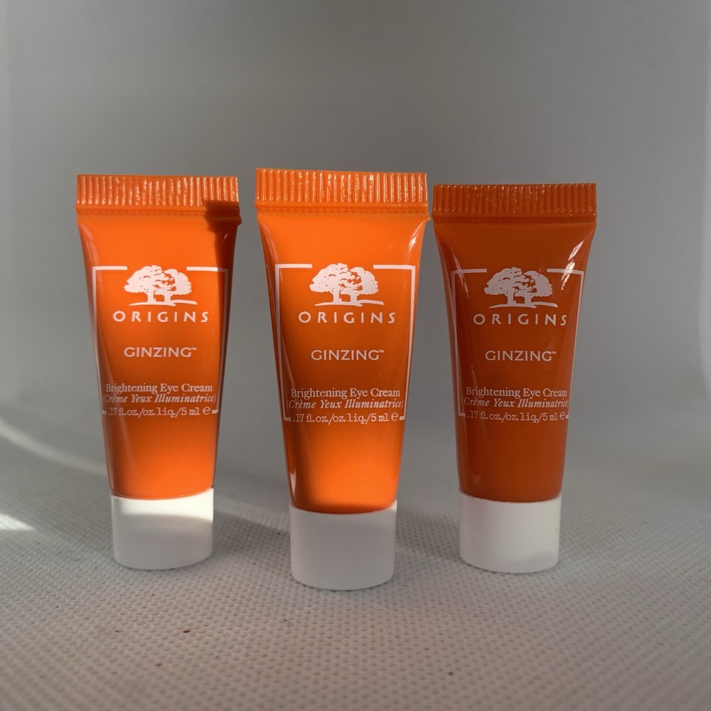 3x Origins GINZING Brightening Eye Cream Caffeine & Ginseng 0.5oz = 15mL TOTAL