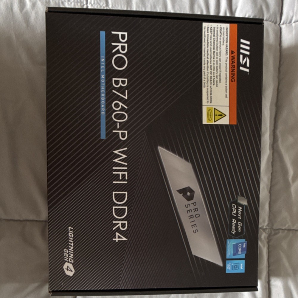 MSI PRO B760-P WIFI DDR4 ATX Motherboard Intel LGA 1700 WiFi 6E HDMI USB
