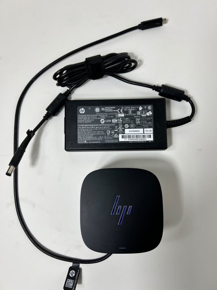 HP G2 Dock Thunderbolt 120W Docking Station Port Replicator USB-C w/Charger A ++