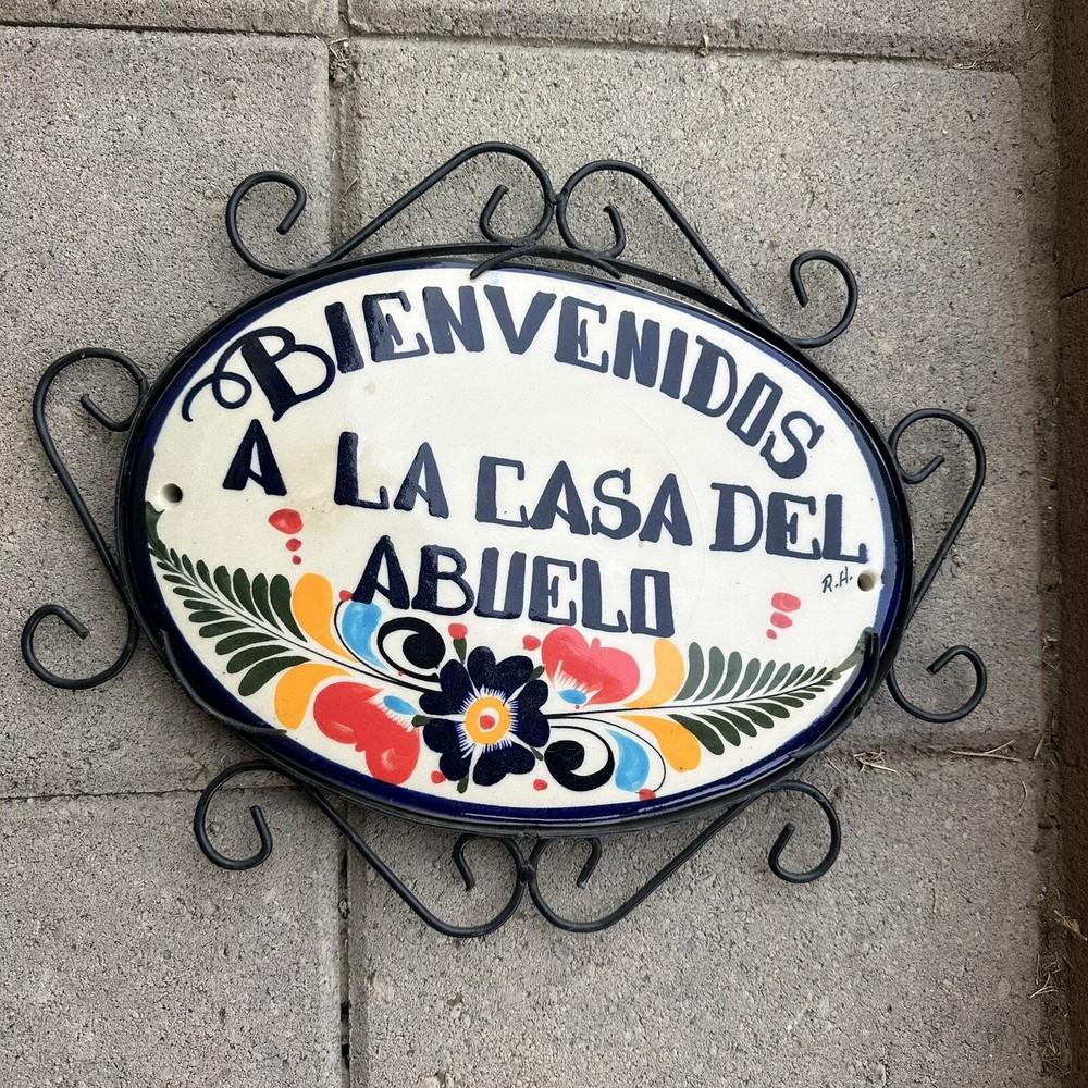 Mexican Talavera House Sign Custom Wall Address Plaque 
