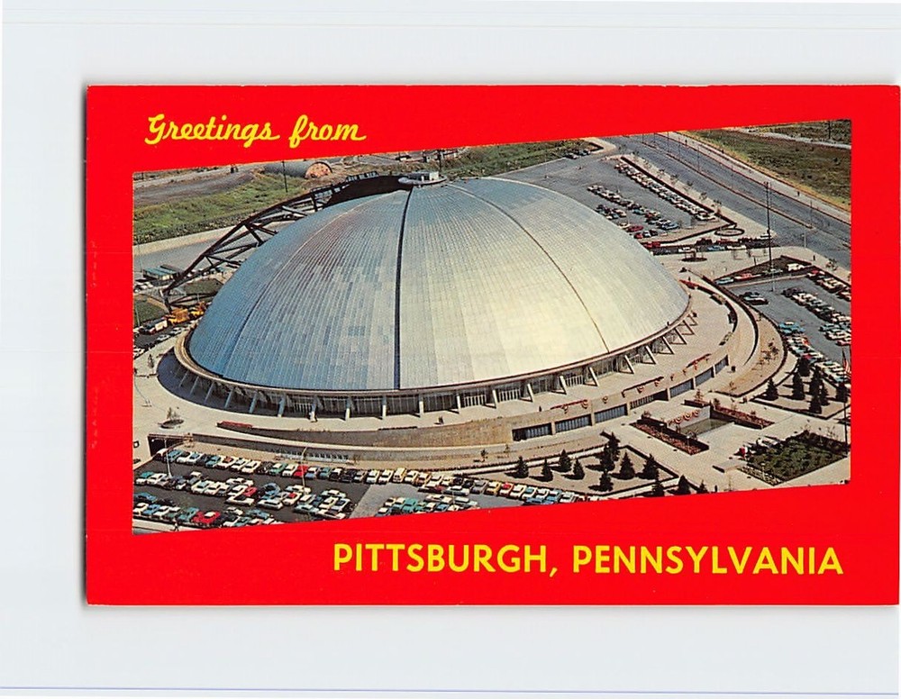 Postcard Aerial View Public Auditorium Pittsburgh Pennsylvania USA