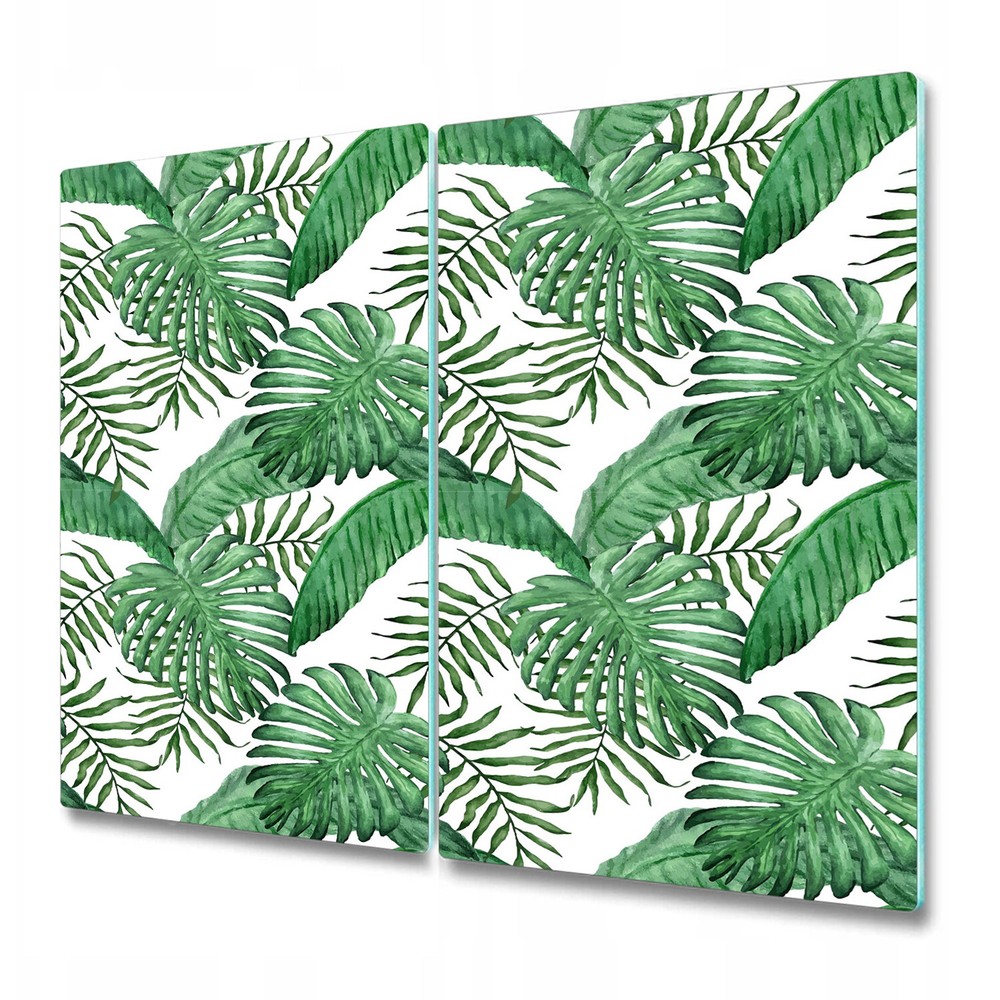 Glass Kitchen Worktop Kitchen Chopping Cutting Board Tropical leaf 2x30x52