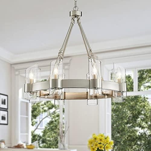 Industrial Farmhouse Wagon Wheel Chandelier - 26