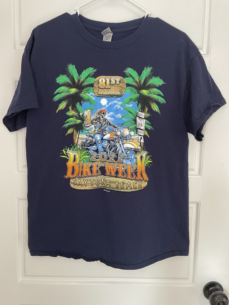 81st Annual 2022 Bike Week Daytona Beach Size Large T-Shirt