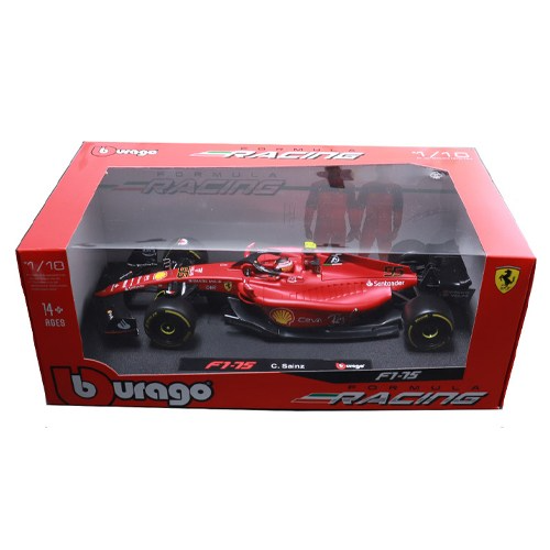 Brago 1:18 Ferrari F1- 75 racing car diecast, red