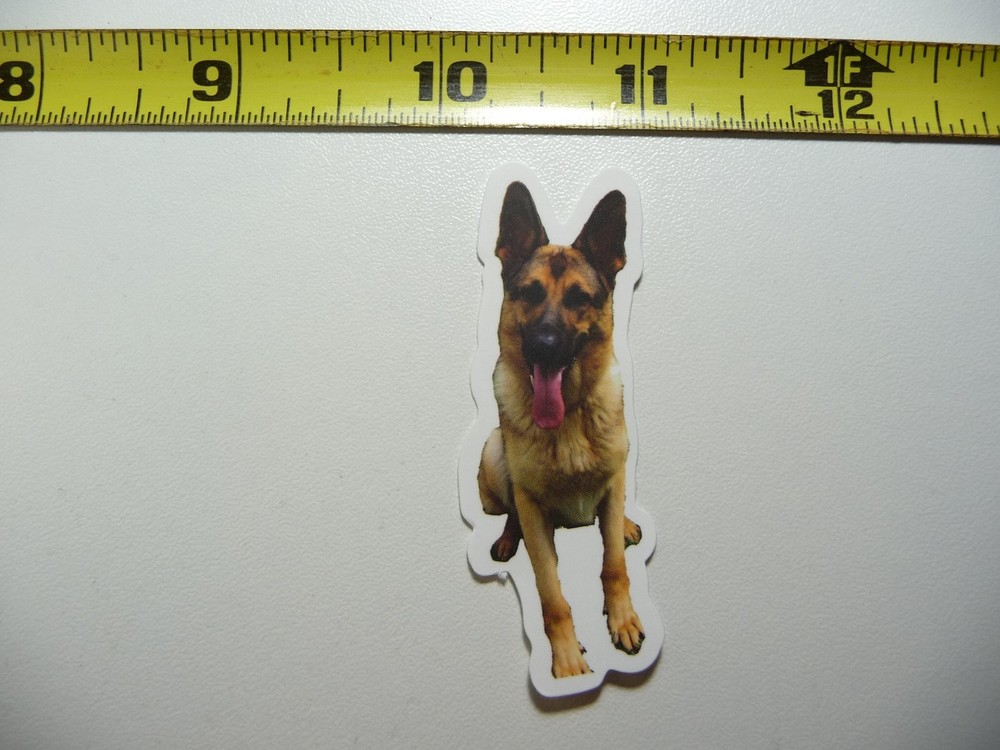 Happy German Shepherd Sitting Waiting Pet Decal Sticker Dog Lover Gift