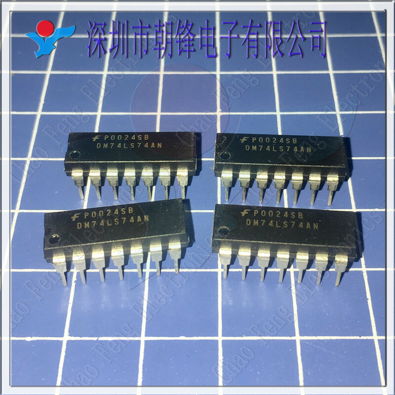 5Pcs Dm74Ls74An Ic F/F Dual D W/Set&Reset 14-Dip Dm74Ls74 74Ls74 Dm74Ls74A 74Ls7
