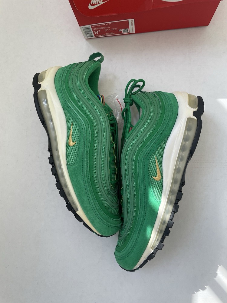 Nike Air Max 97 QS Olympic Rings Lucky Green Gold Men’s Size 9.5
