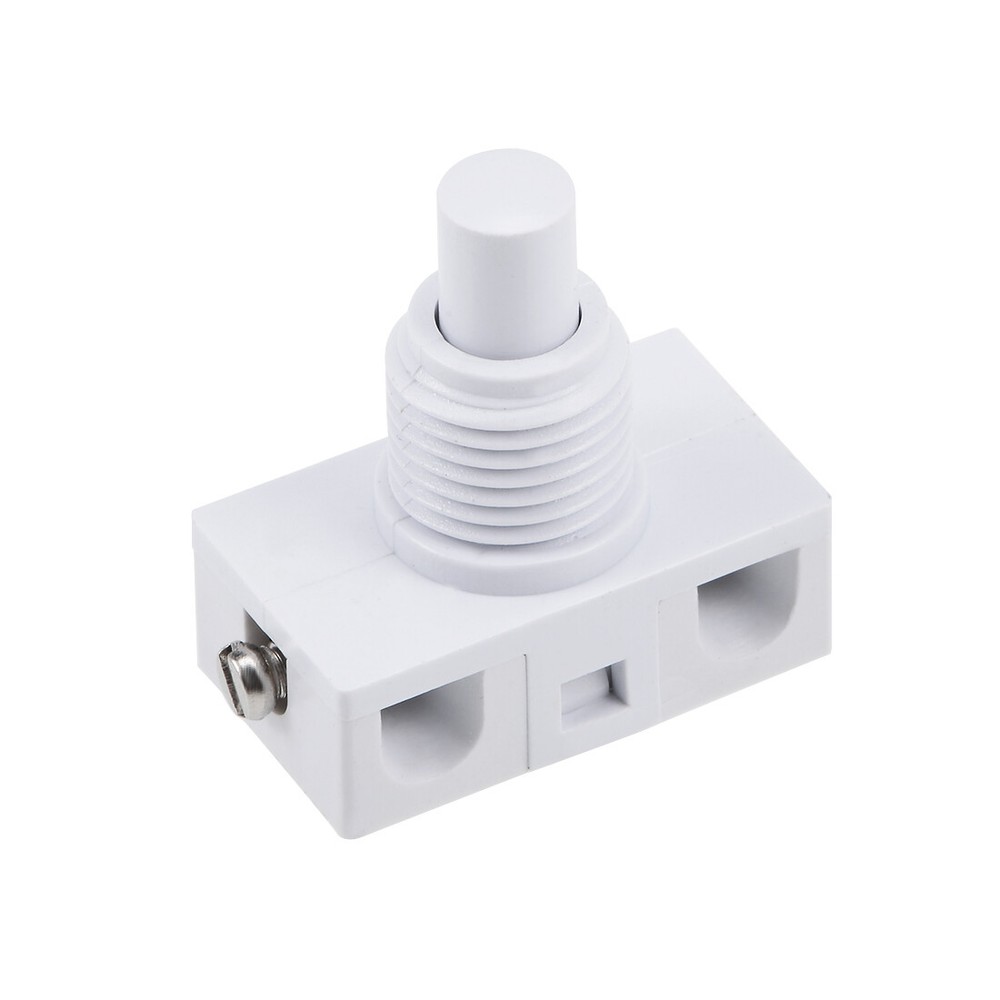 Inline Foot Pedal Push Button Switch, UFO Type Lamp Light Control Latching white