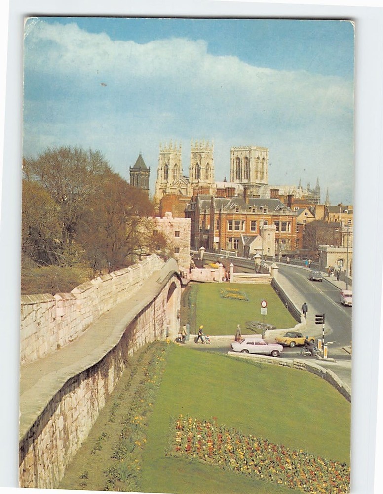 Postcard The Minster from the City Walls York England