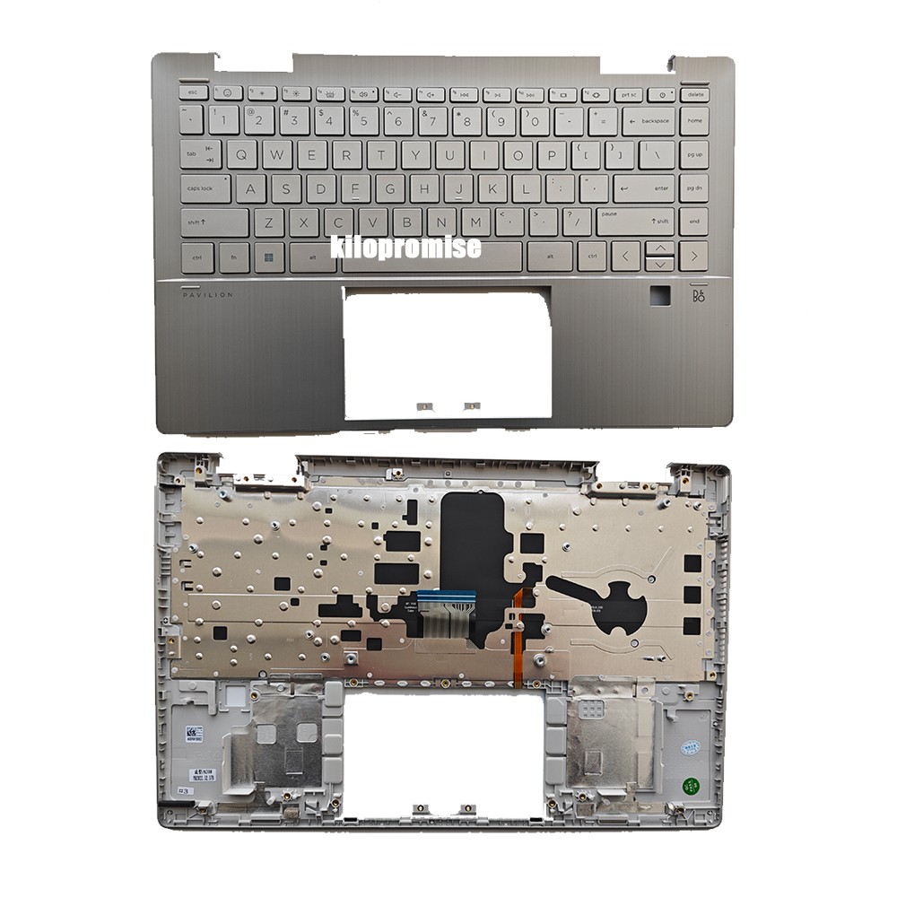 N09603-001 New For HP Pavilion X360 14-EK Palmrest Backlit Keyboard Silver US