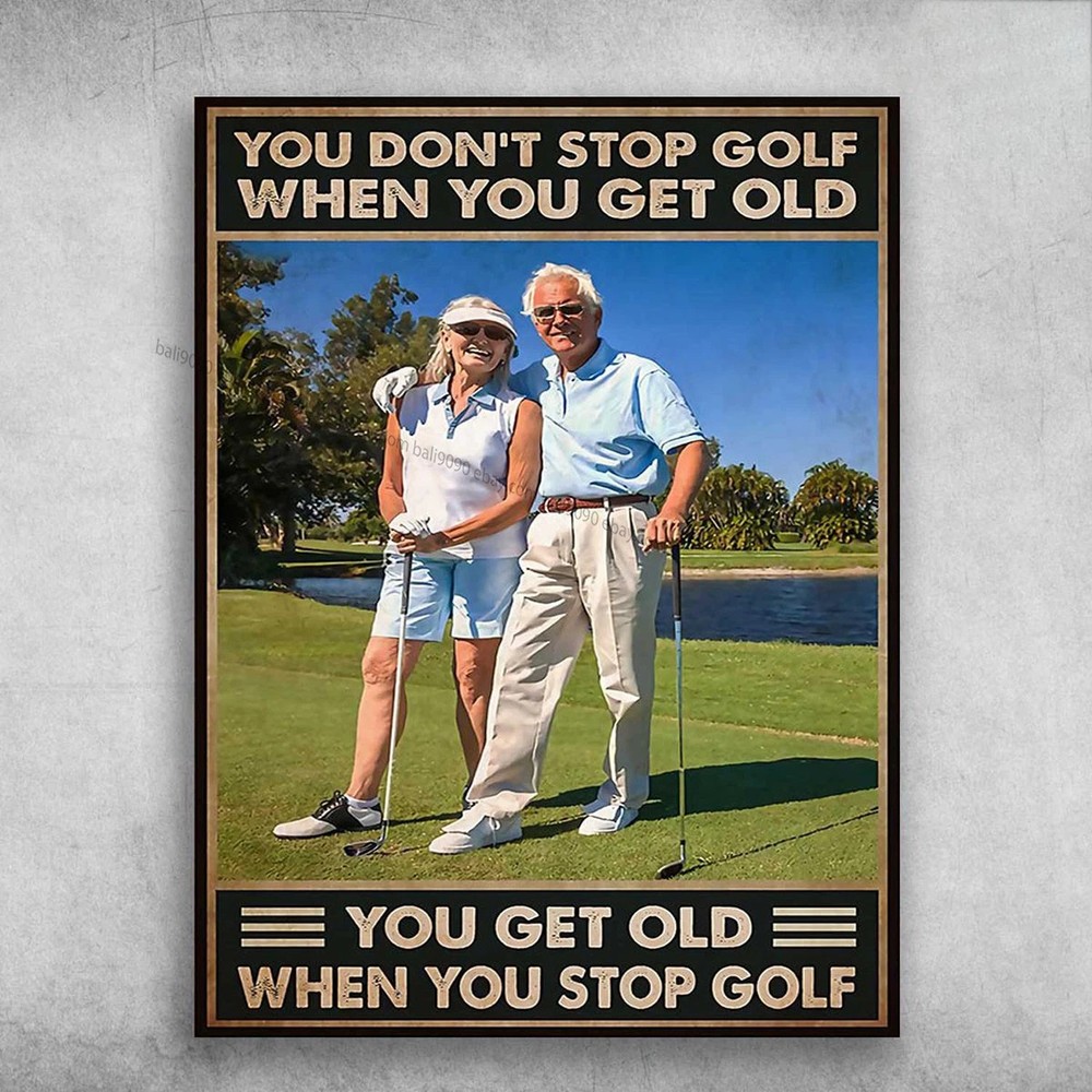Golf Lover Gift for Old Couple - Age is Just a Number in Golf