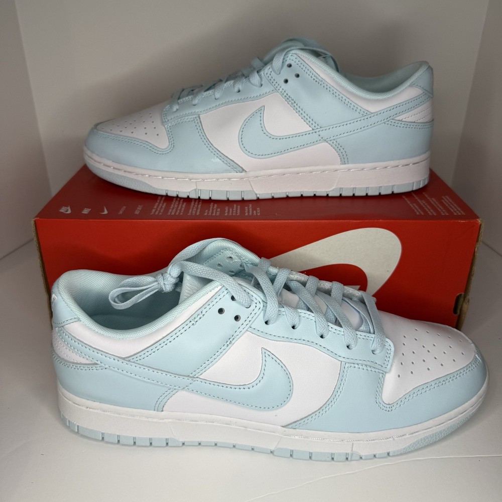 Nike Dunk Low Retro White Glacier Blue Shoes Men's Size 11.5 (DV0833-104)