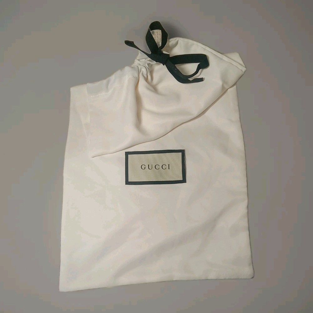Gucci White Satin Drawstring Dust Bag 17
