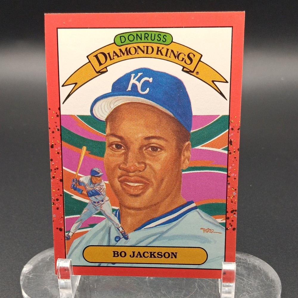 Donruss Bo Jackson Royals 2-Card Lot 1989 Diamond Kings #1 + 90 MVP BC-1