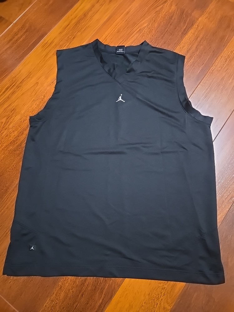 Vintage Jordan Jumpman Sleeveless Basketball Shirt Sz-XXL Men's Black Mint Condi