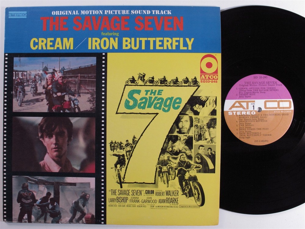 SAVAGE SEVEN OST Cream/Iron Butterfly/Barbara Kelly & Morning Good ATCO LP VG+ c