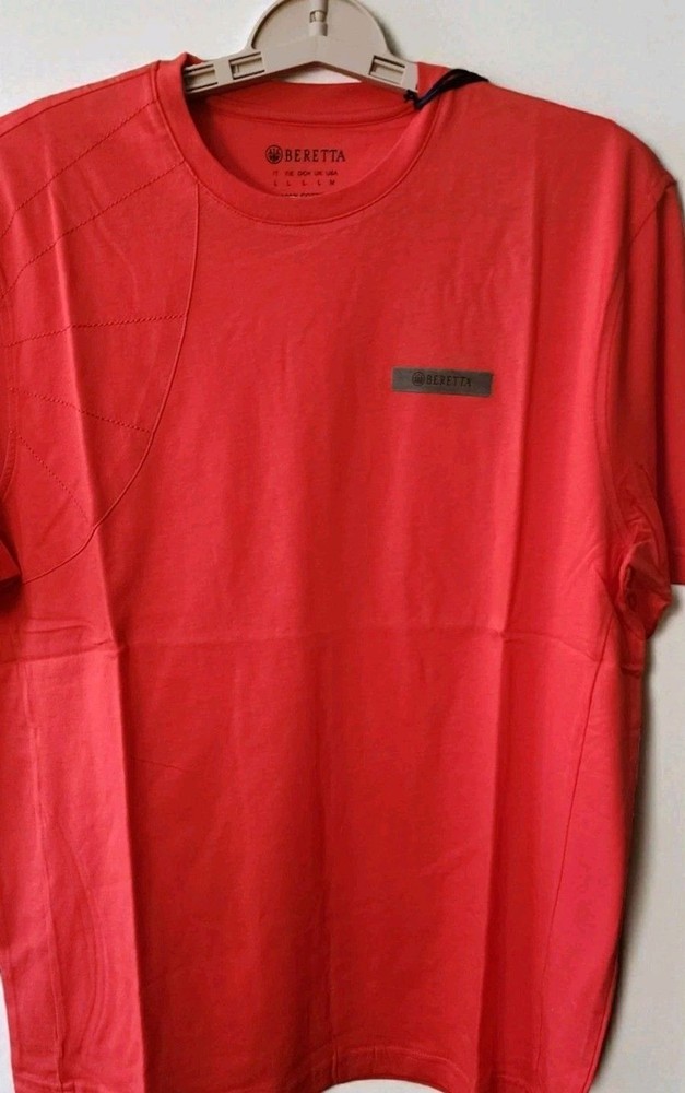 Beretta Corporate Target Tee New Flat Red Breathable Large NWT Excellent D25