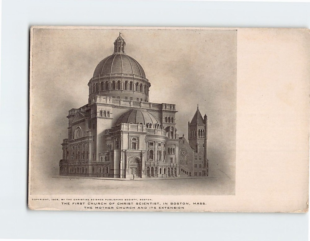 Postcard The First Church of Christ Scientist Boston Massachusetts