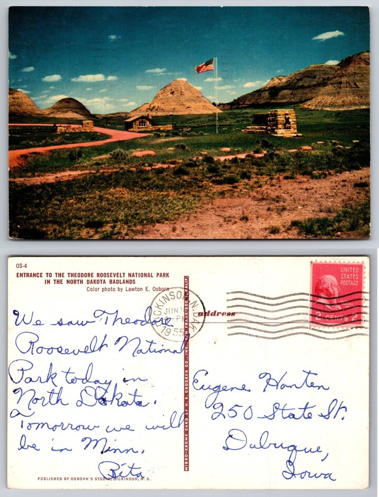 Theodore Roosevelt National Park Entrance Postcard