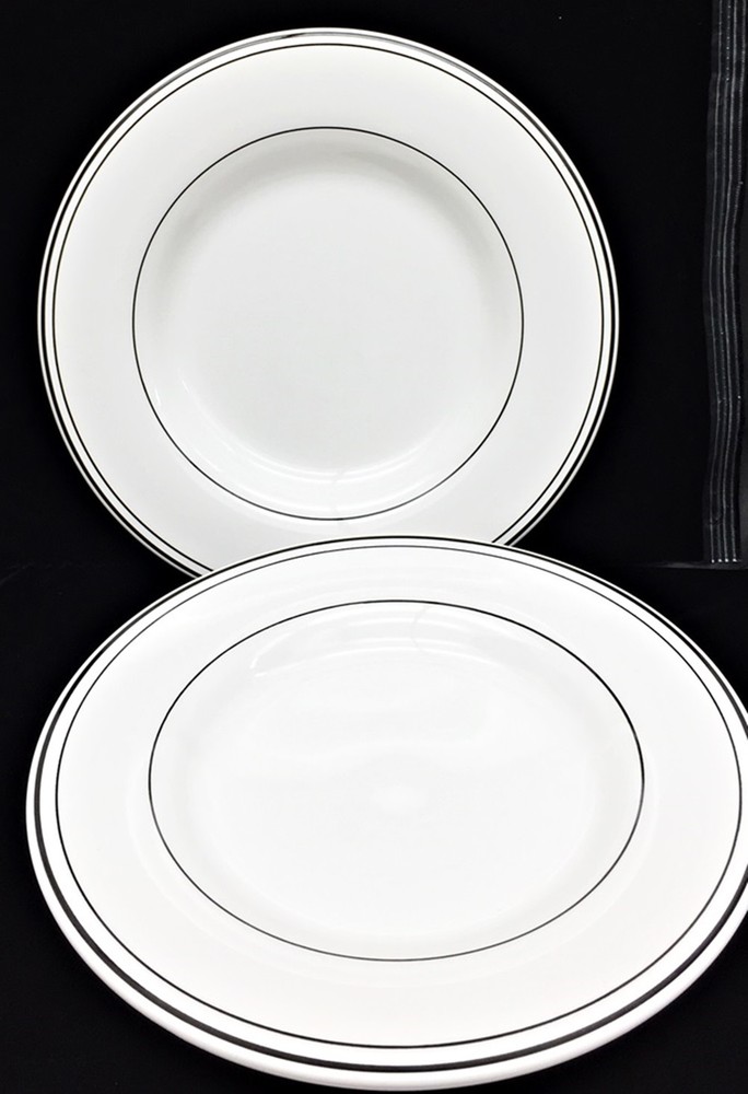 2 Pottery Barn BISTRO Large Dinner Plate Charger Platter 12
