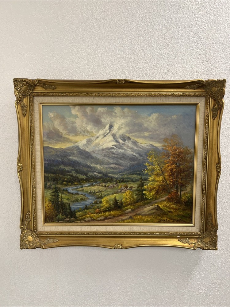 Incredible Bela Bodo Mt Hood Oregon 1981 Original Oil Painting Signed.