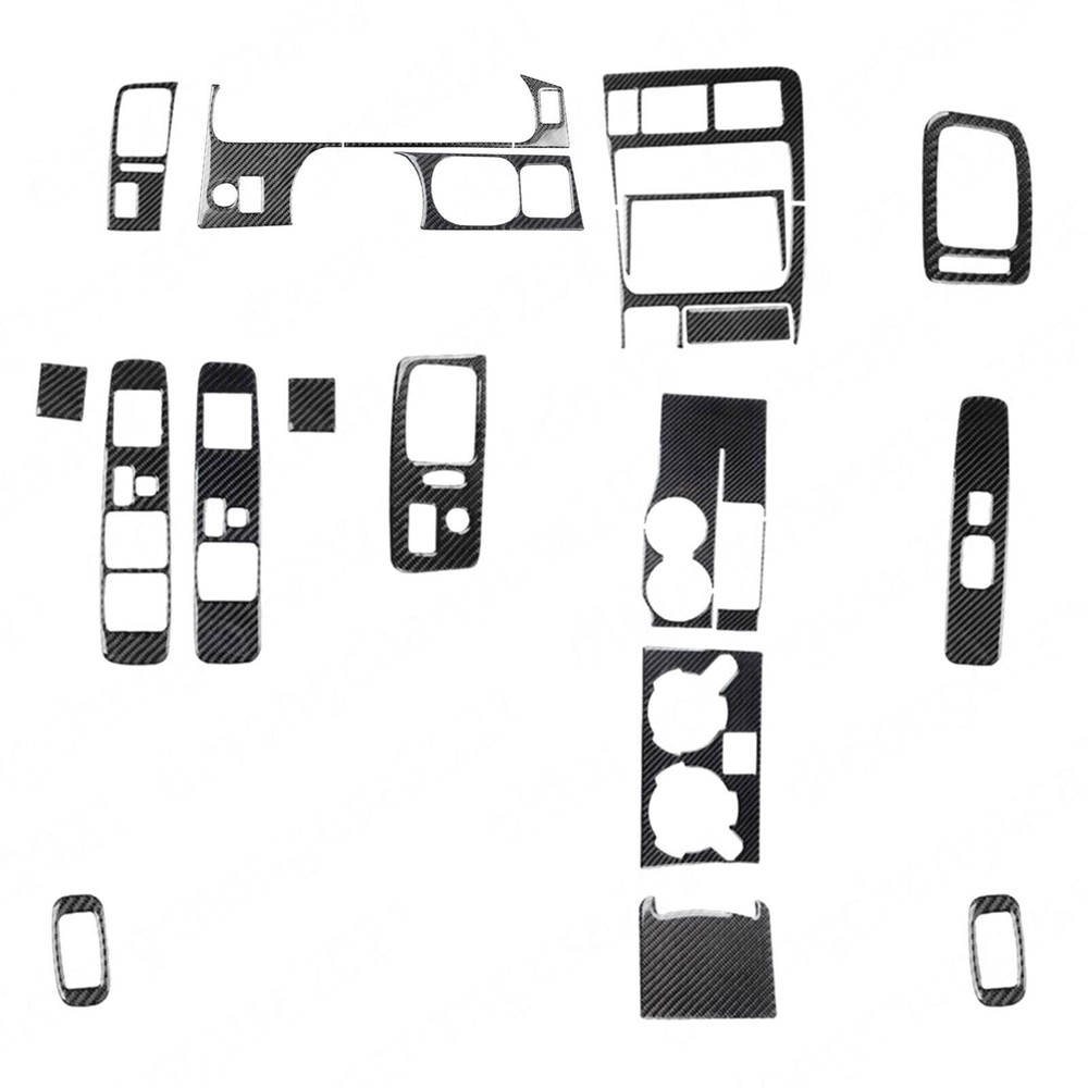 26Pcs Real Carbon Fiber Kits Full Interior Dash Trim For Toyota Tacoma 2001-2004