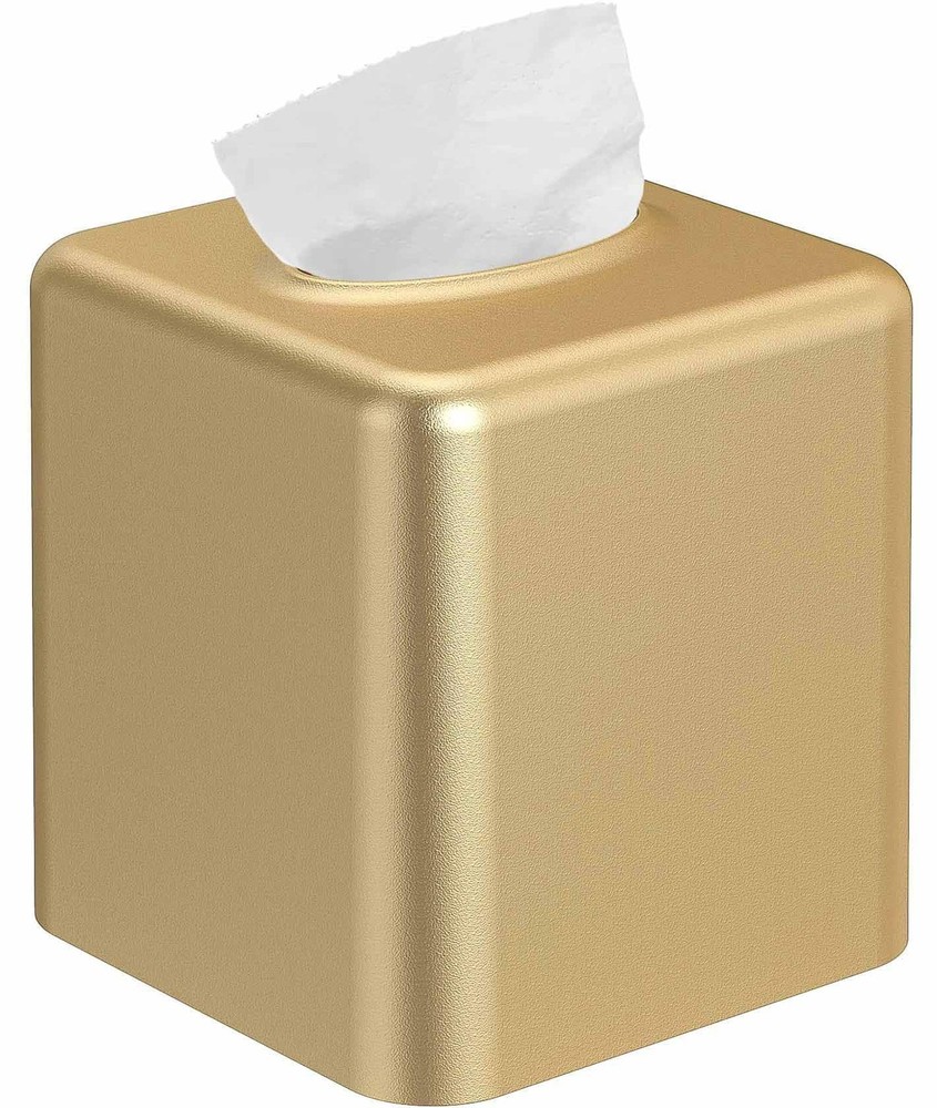 Tissue Box Cover, Square Metal Tissue Box Holder Modern Decor Facial Napkin H...