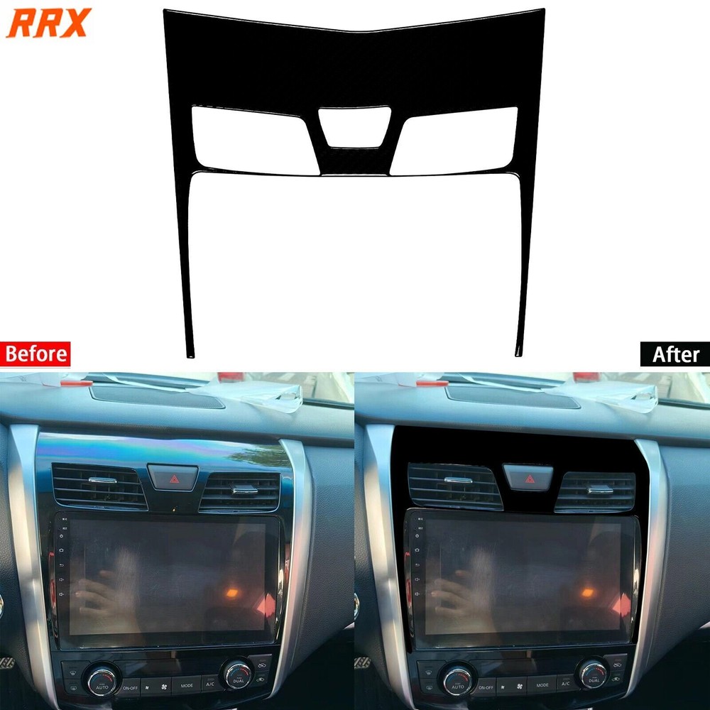 Glossy Piano Black Console Navigation GPS Cover For Nissan Altima Teana 2013-18