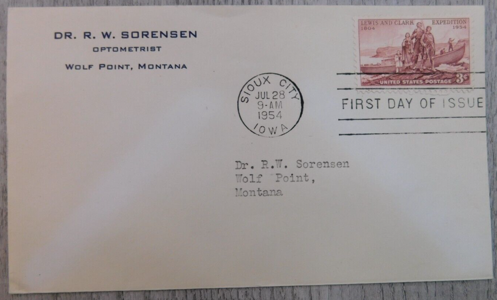 1st Day Issue Lewis Clark Expedition Sioux City IO Vintage Stamp Envelope Cover