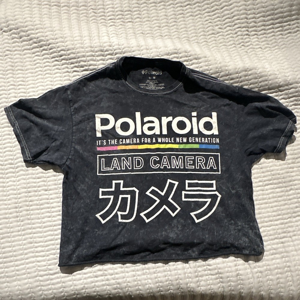 Polaroid Land Camera Graphic Tee Black T-Shirt Men's Size M