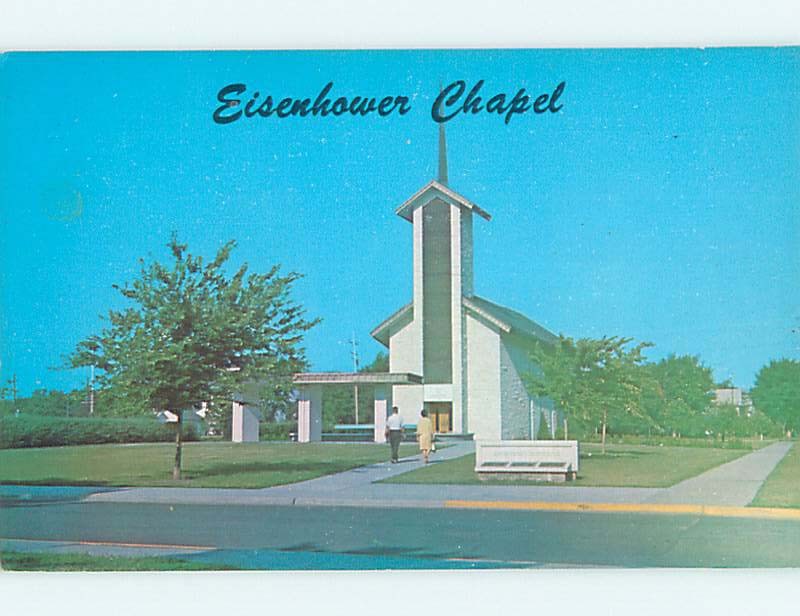 Unused Pre-1980 CHURCH SCENE Abilene Kansas KS p3367