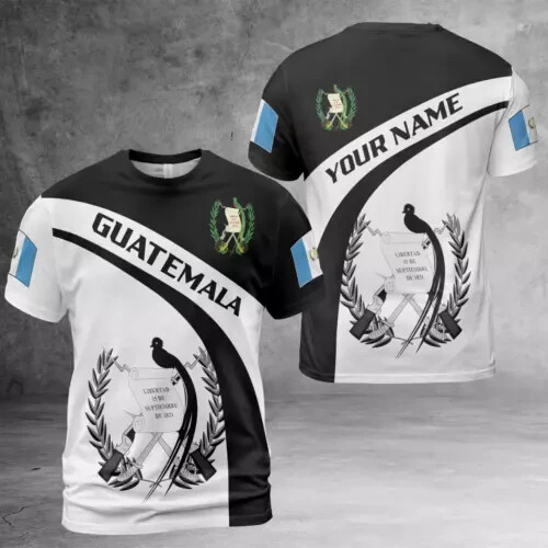 Personalized Name Guatemala 3D All Over Print T-Shirt Sizes S-5XL