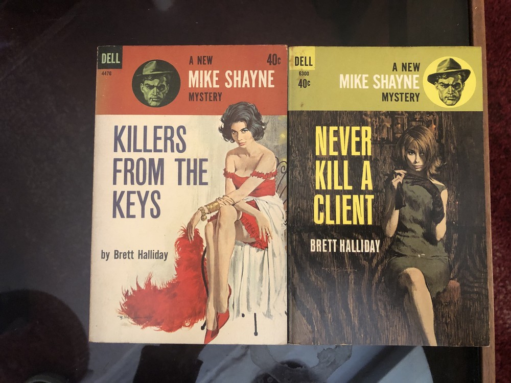 [2] Vintage Pulp  Sleaze Detective Paperbacks Dell Mike Shayne Mystery Thriller