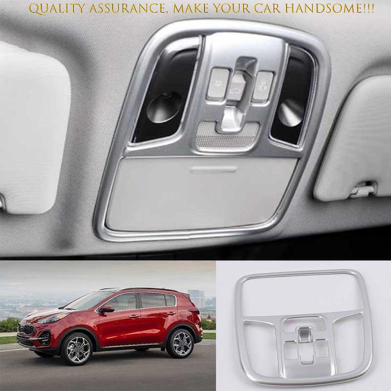 For Kia Sportage 2017-2022 Silver Car Roof Reading Lamp Light Cover Trim Decorat