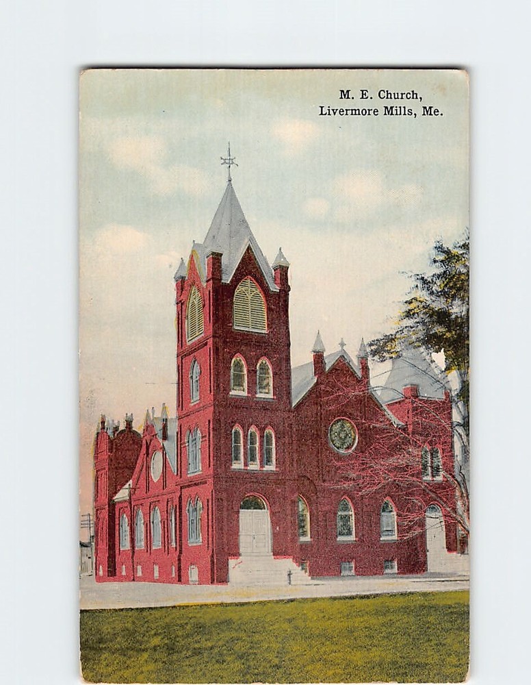 Postcard Methodist Episcopal Church Livermore Mills Maine