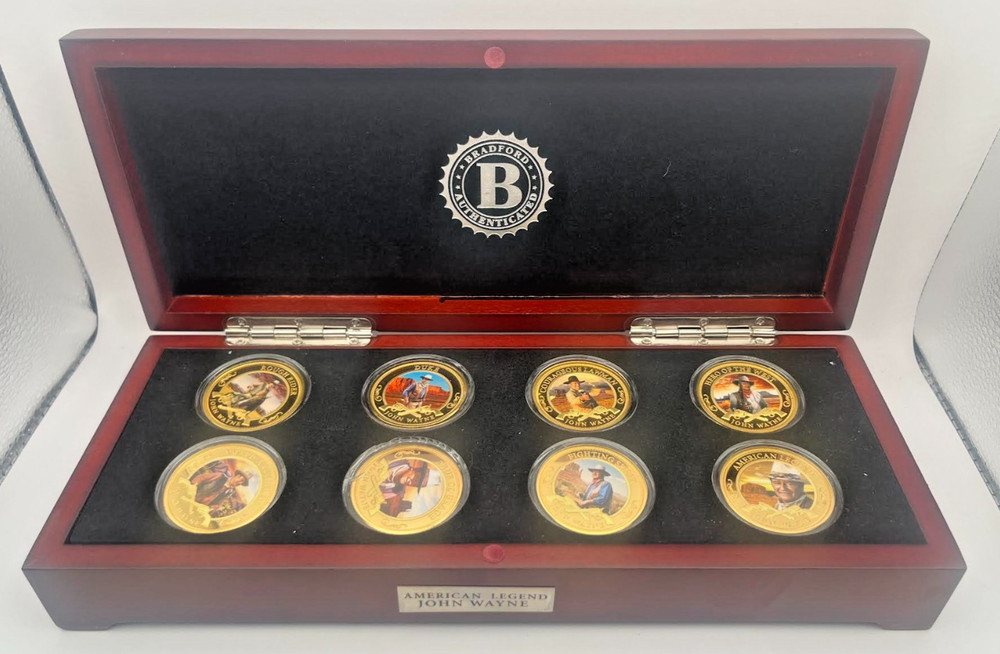 2018 Bradford Exchange Legend John Wayne Gold Plated Proof Coin Collection B