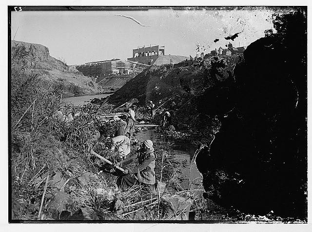 Photo:Palestine Rutenberg Plant 1920s Electric Corporation Dam Workers