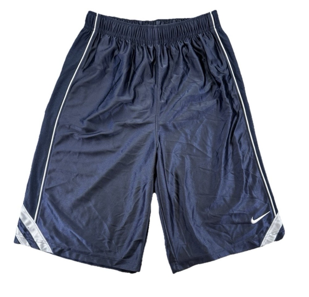 Vintage Nike Dazzle Basketball Shorts Men's XL Blue Y2K Silky Shiny Baggy