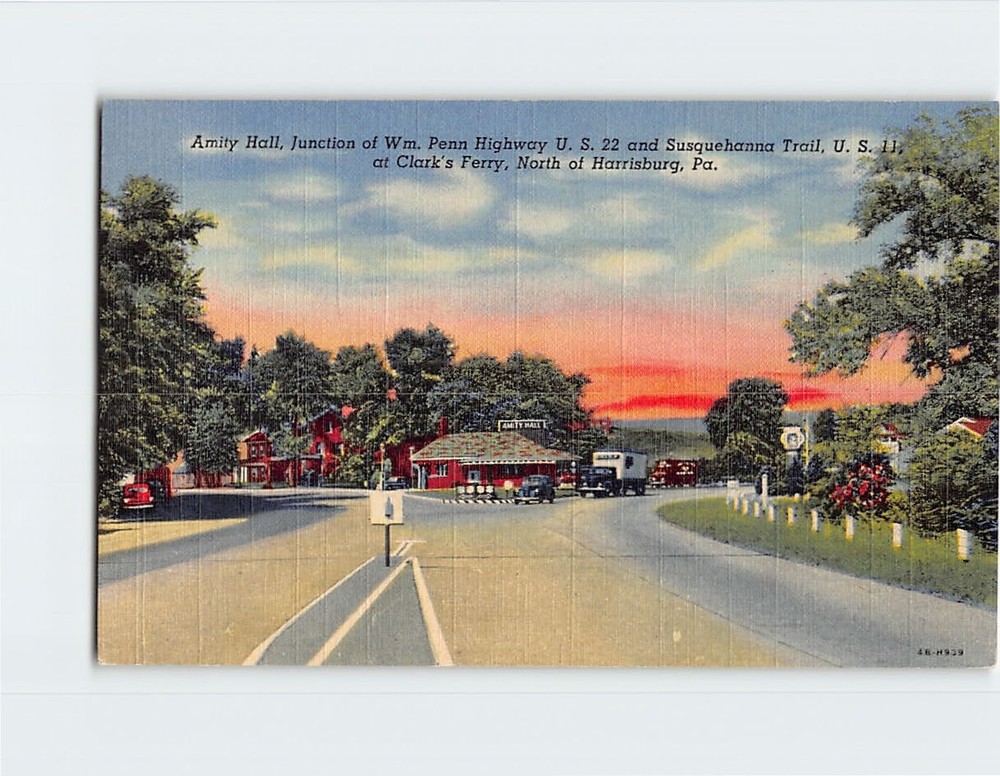 Postcard Amity Hall Pennsylvania USA