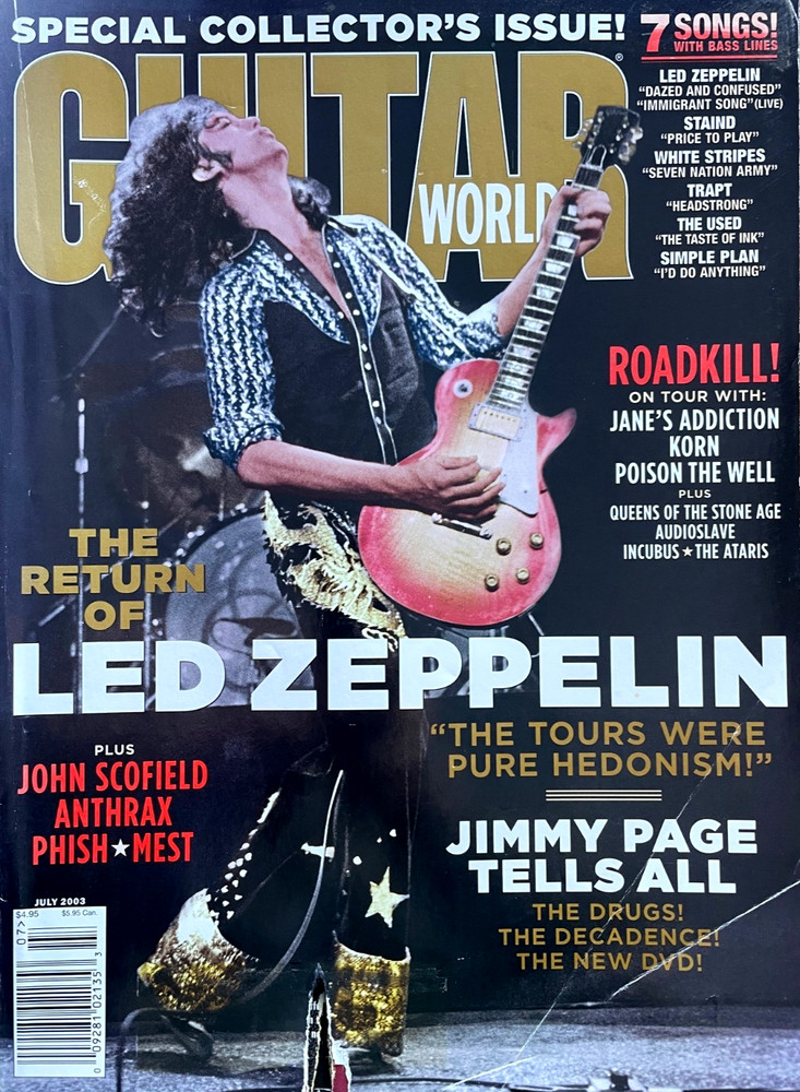 Guitar World Magazine July 2003 Led Zeppelin Jimmy Page Jane's Addiction Korn