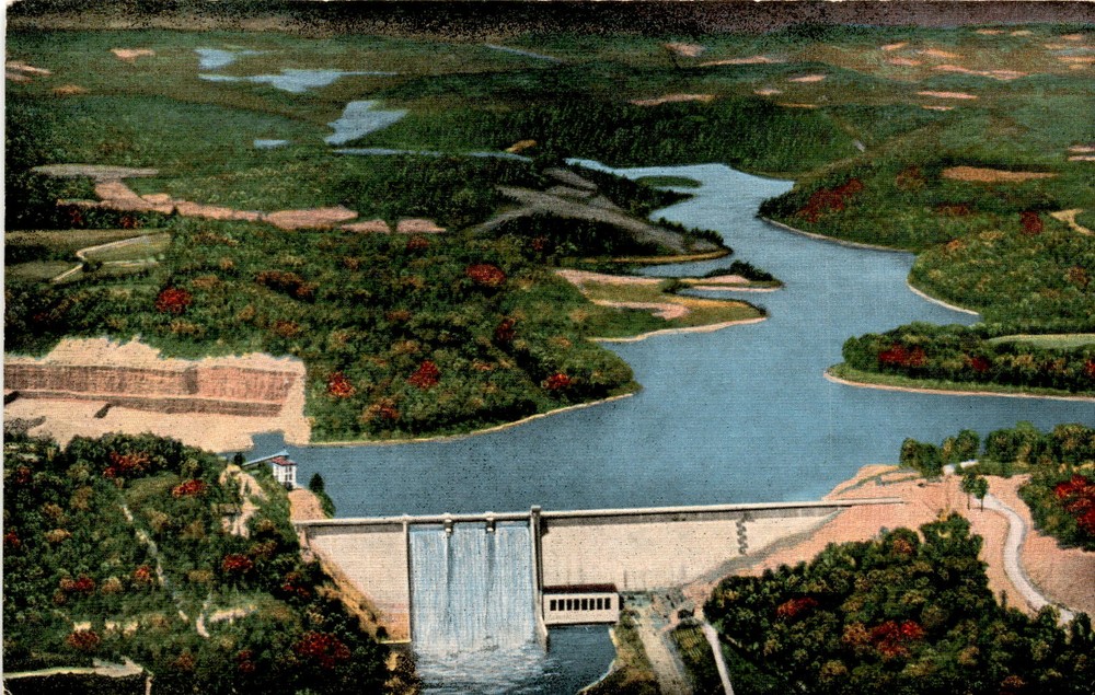 Norris Dam, Coal Creek, LaFollette, Knoxville, Clinch River, Norris Postcard