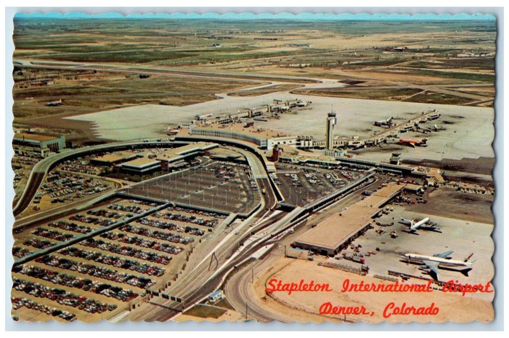 c1960's Stapleton International Airport Airplane Denver Colorado CO Postcard