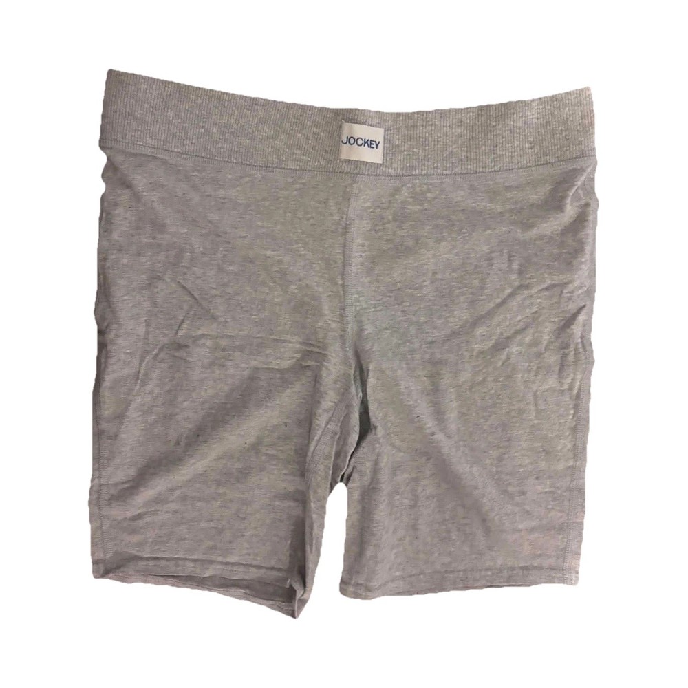 Jockey Women's Gray Biker Activewear Shorts Knit Solid Pattern Size M