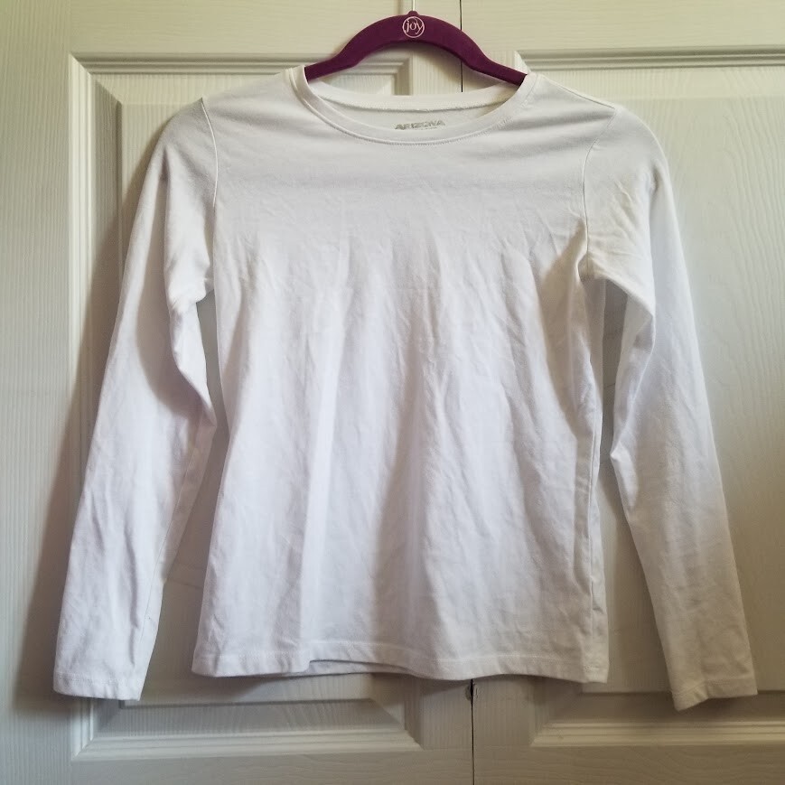 Arizona Jean Co. Girl's T-Shirt 14 White Long Sleeve Base Layer