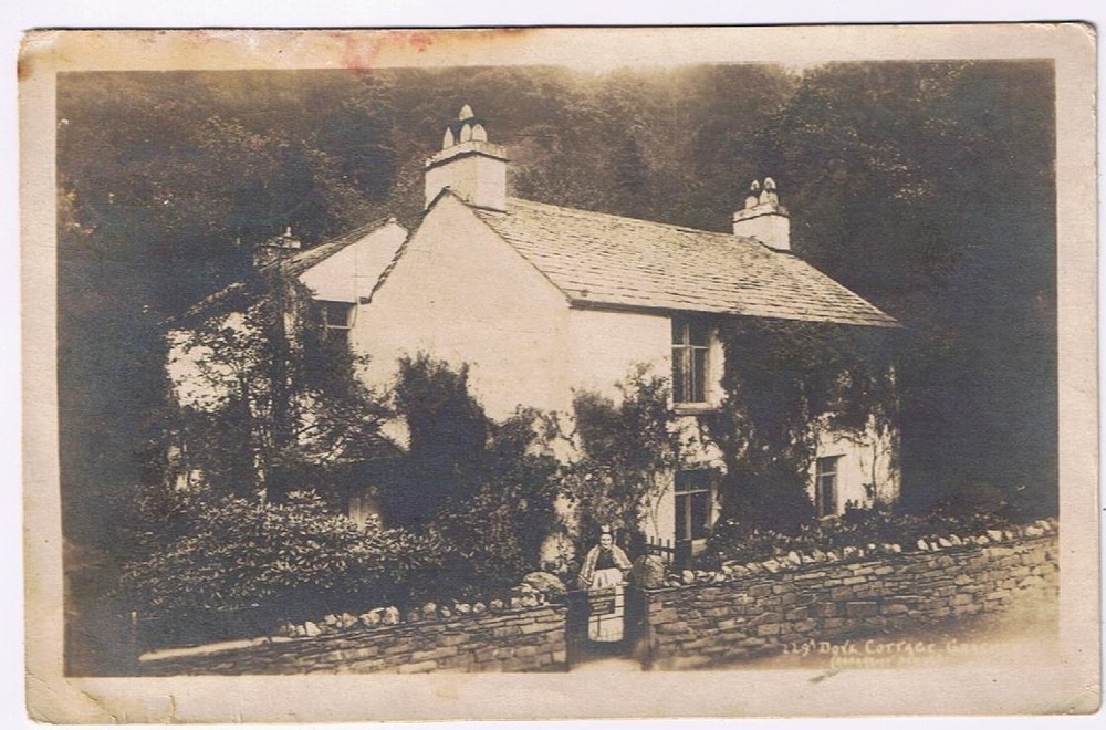 Postcard RPPC Dove Cottage Wordsworth Grasmere England